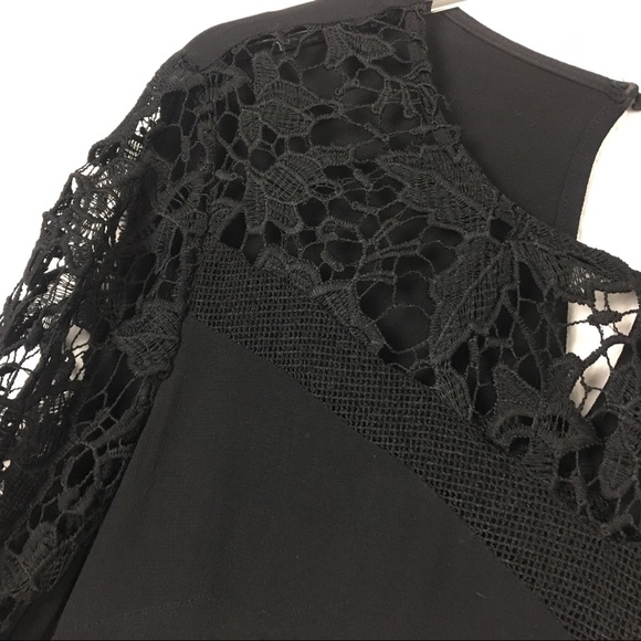 ASTR | Black Silk Lace Mini Dress | Small - Picture 3 of 7